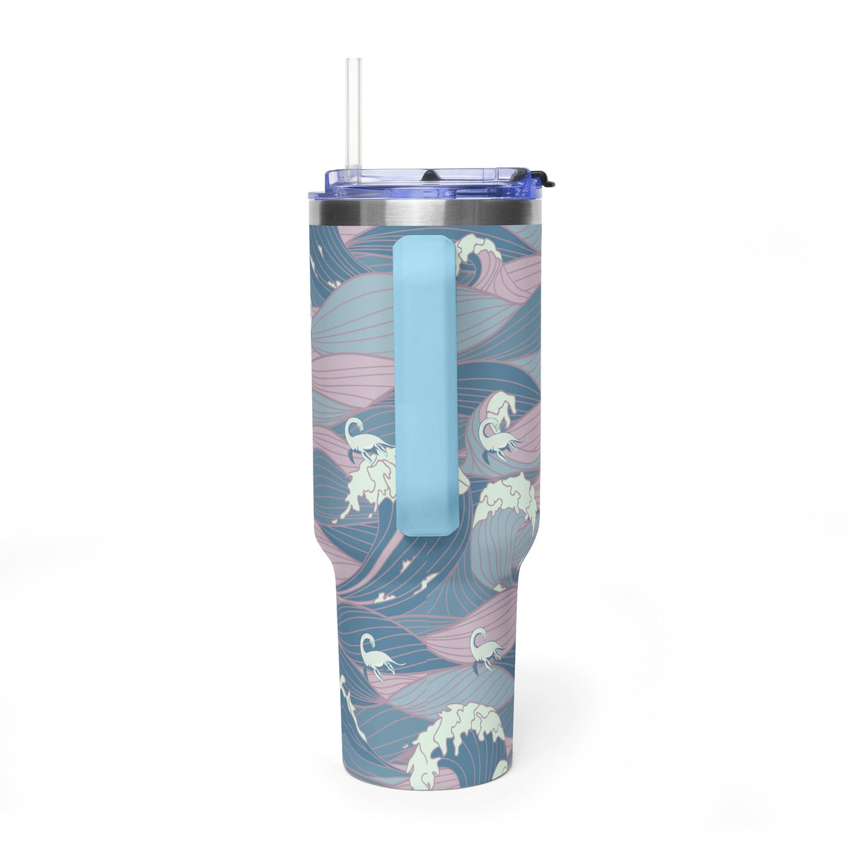 Nessie Waves 40oz Vacuum Tumbler — Insulated Travel Mug