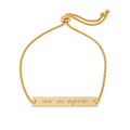 Personalize it! Engraved Adjustable Flat Bar Bracelet