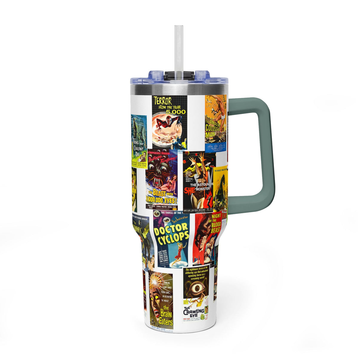 40oz B-Movies Retro Horror Poster Vacuum Tumbler