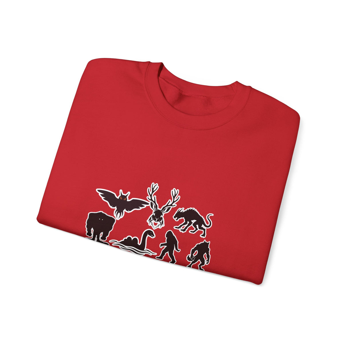 Crewneck Sweatshirt — "Emotionally Supported by Cryptids" Graphic