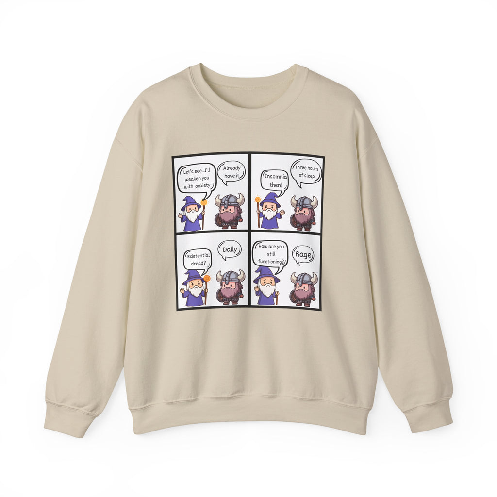 Comic D&D Sweatshirt — Cute Panel Cartoon Crewneck