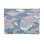 Nessie Waves Pattern Accessory Pouch — Pastel Ocean Waves Makeup Bag