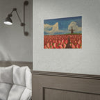 Rolled Poster — Tulip Field Landscape Print with Windmill
