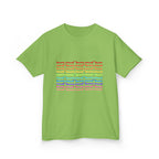 Youth Rainbow Dachshund Pattern Cute Dog Graphic Tee