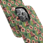 Floral Squonk Pattern Impact Phone Case — Protective iPhone Cover with Pink Flowers