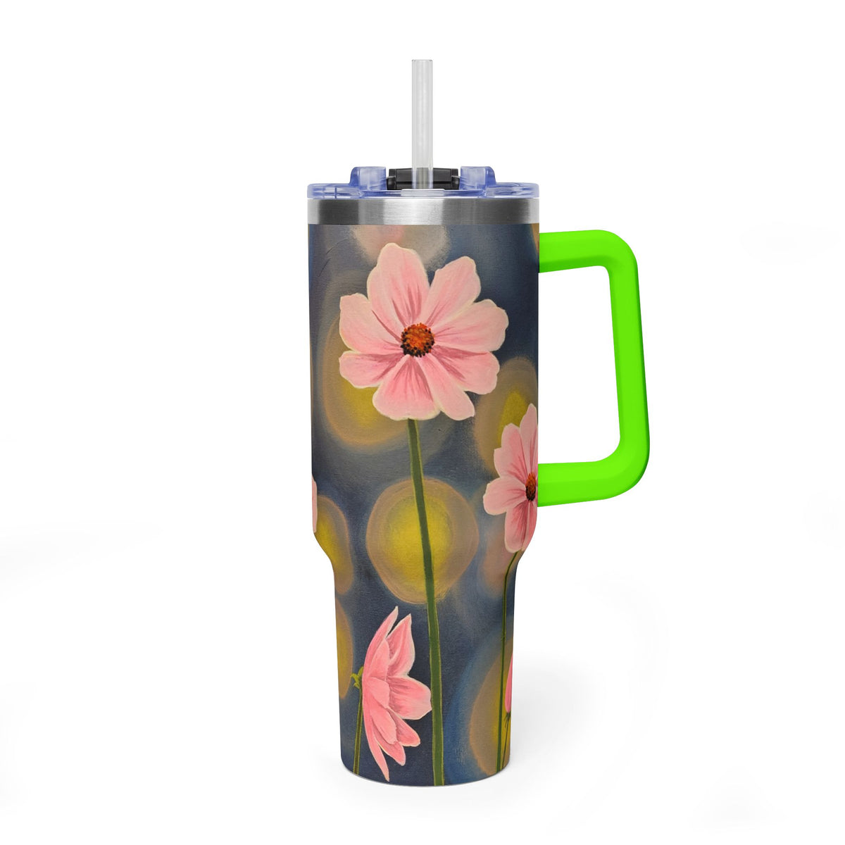 40oz Backlit Flowers Vacuum Tumbler