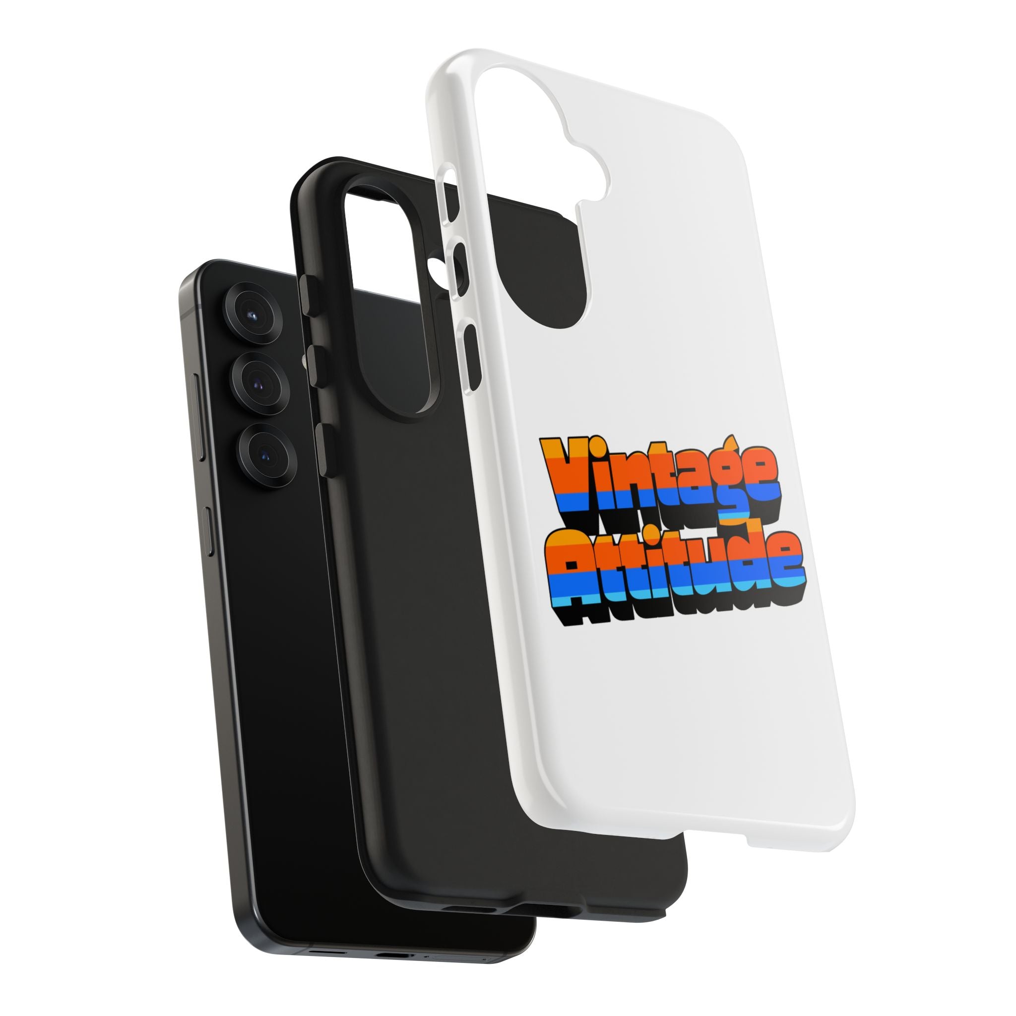 Phone Case — "Vintage Attitude" Retro 70s Striped Tough Protective Case
