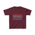 Youth Rainbow Dachshund Pattern Cute Dog Graphic Tee