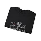 Crewneck Sweatshirt — "Emotionally Supported by Cryptids" Graphic