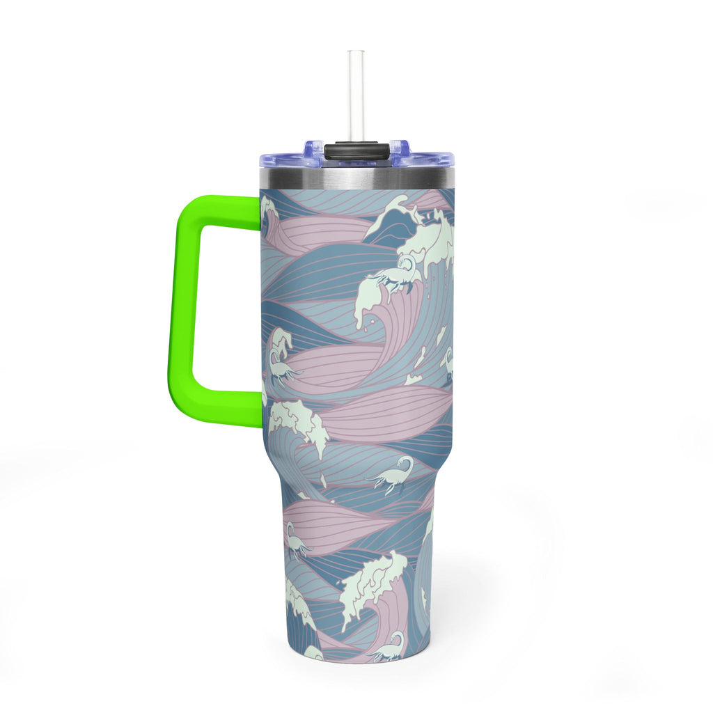 Nessie Waves 40oz Vacuum Tumbler — Insulated Travel Mug