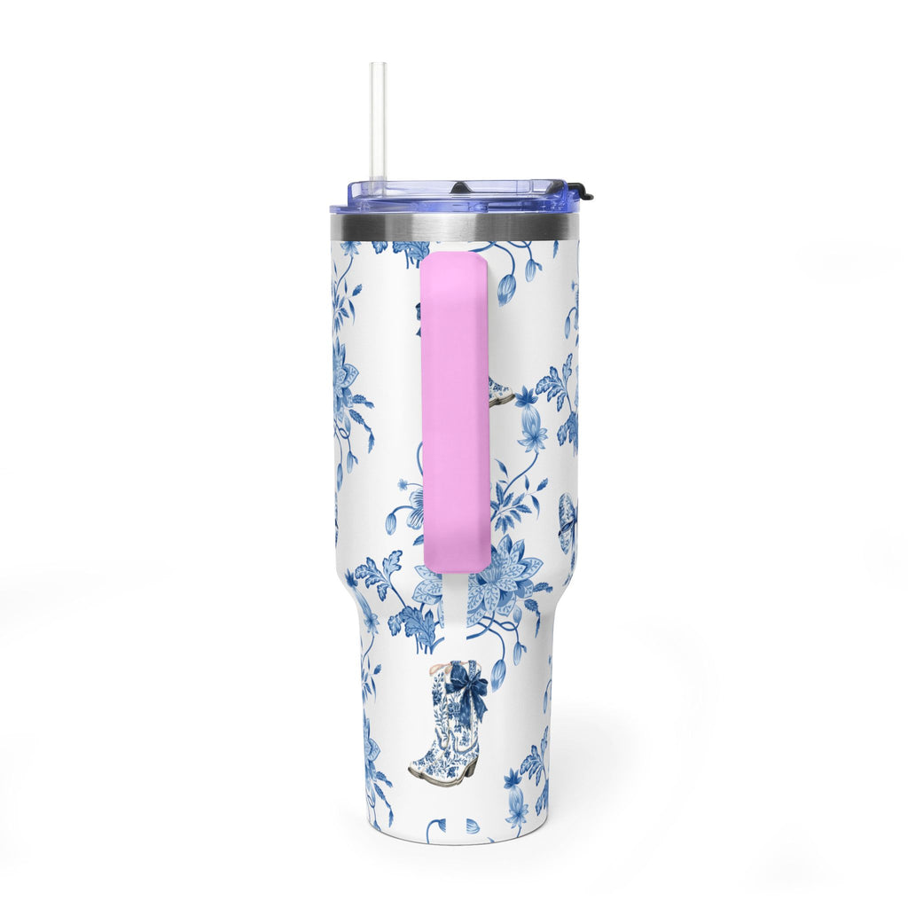 40oz Girly Western Floral Tumbler