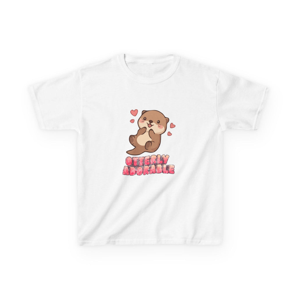 Kids Tee "Otterly Adorable" Heart Graphic Tee