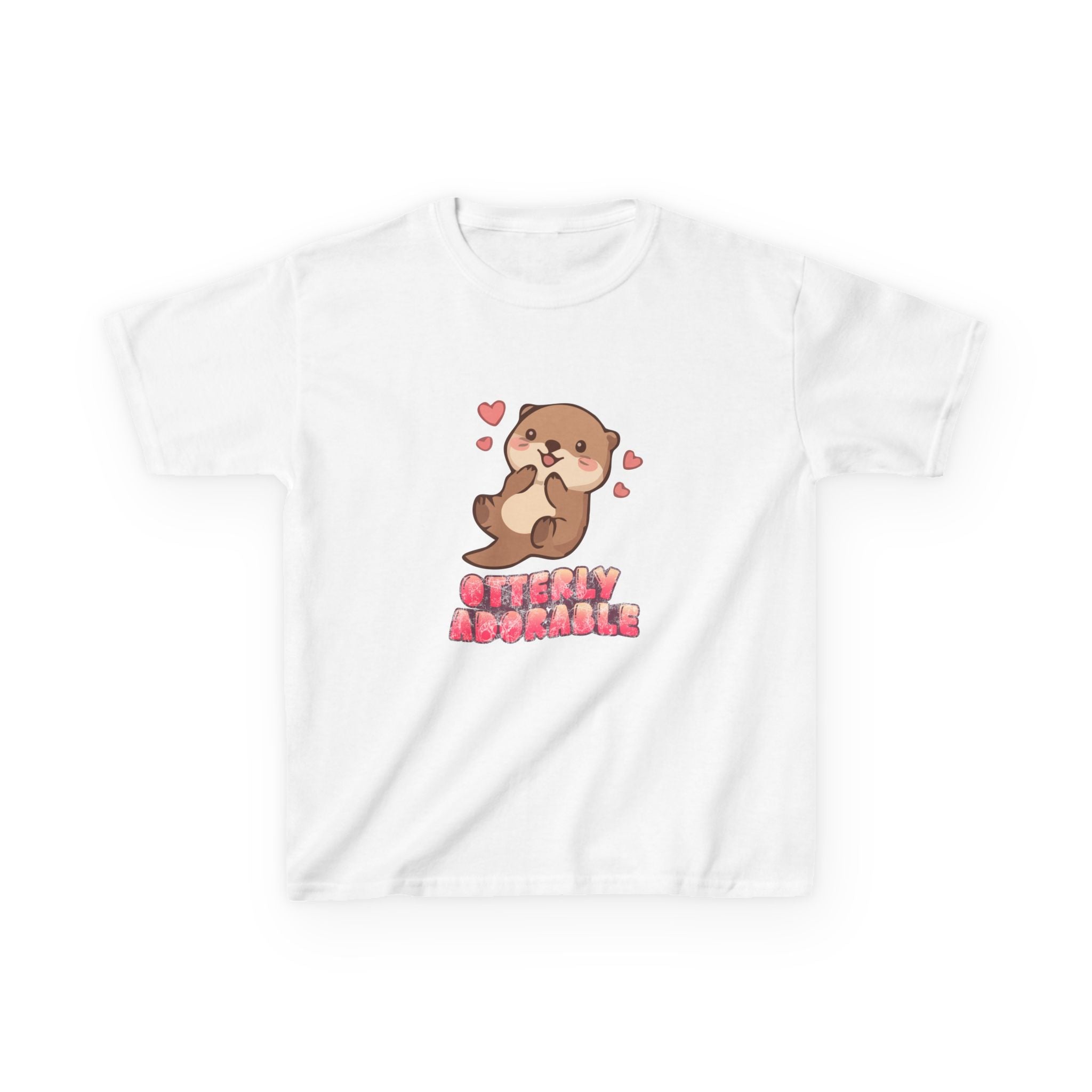 Kids Tee "Otterly Adorable" Heart Graphic Tee