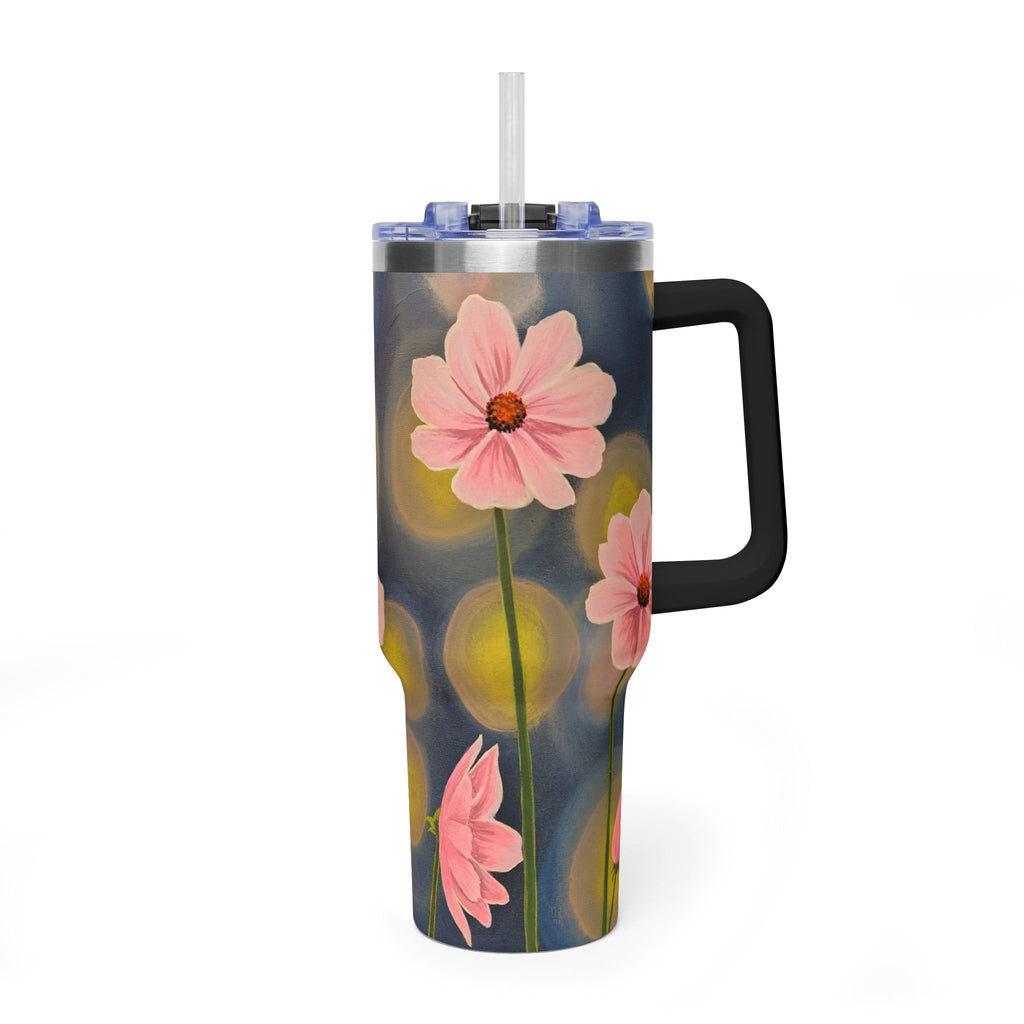 40oz Backlit Flowers Vacuum Tumbler