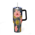 40oz Backlit Flowers Vacuum Tumbler