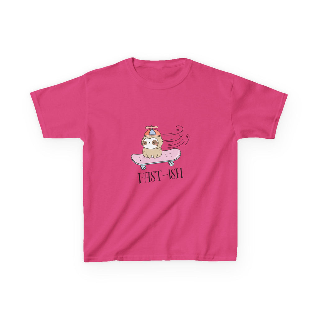 Youth 'Fast-ish' Sloth on Pink Board classic tee