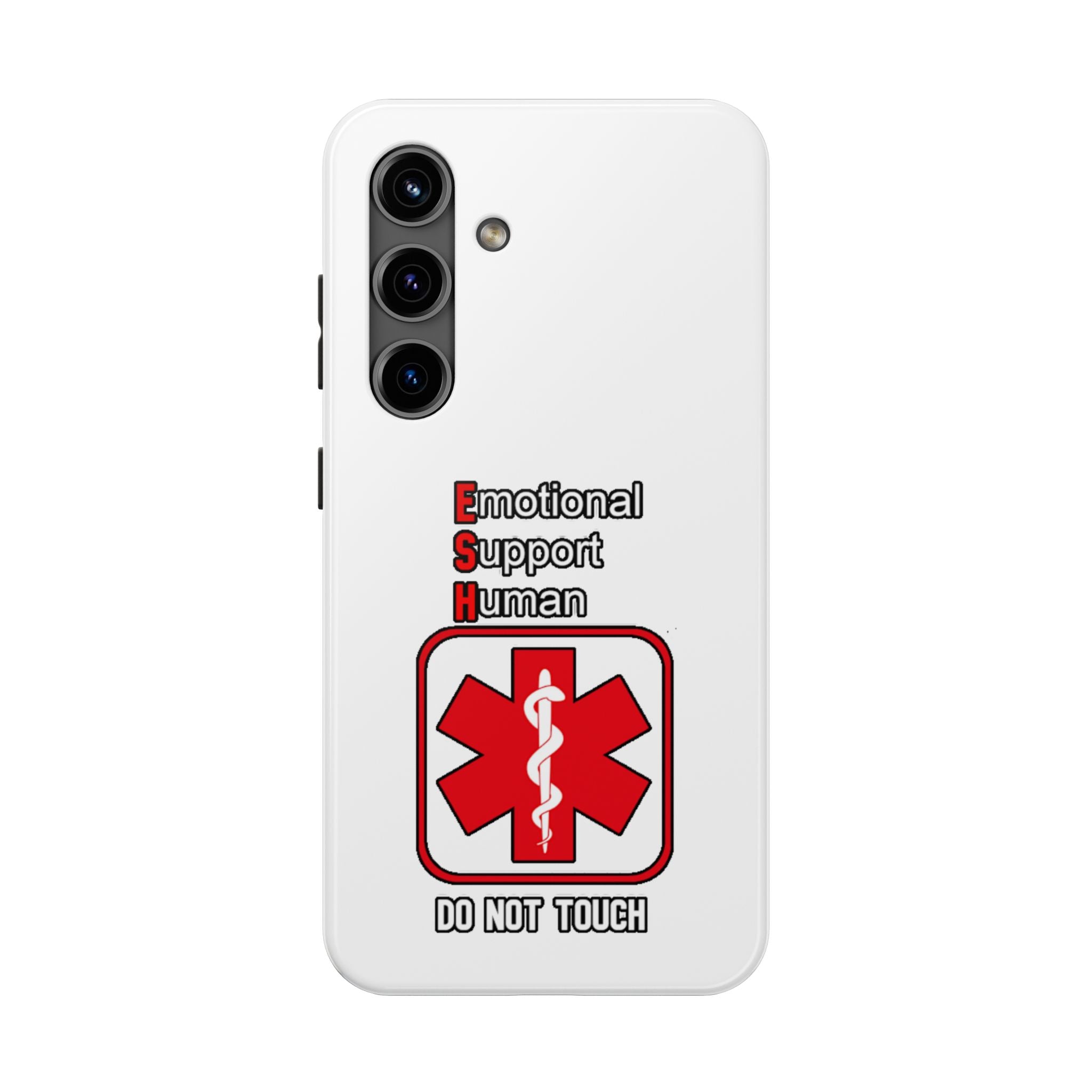 Emotional Support Human Phone Case — 'Do Not Touch' Medical Alert Tough Case