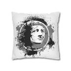 Statue Splash Art Pillow — Black Ink Splash Decorative Throw Pillow