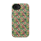 Floral Squonk Pattern Impact Phone Case — Protective iPhone Cover with Pink Flowers