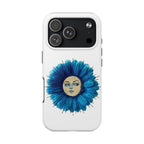 Tough Phone Case — Blue flower Face Protective Phone Cover