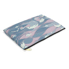 Nessie Waves Pattern Accessory Pouch — Pastel Ocean Waves Makeup Bag