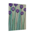 Rolled Poster - Purple Watercolor Floral Stems Art Print