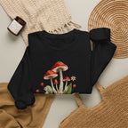 Mushroom Head Art Sweatshirt — Surreal Botanical Crewneck
