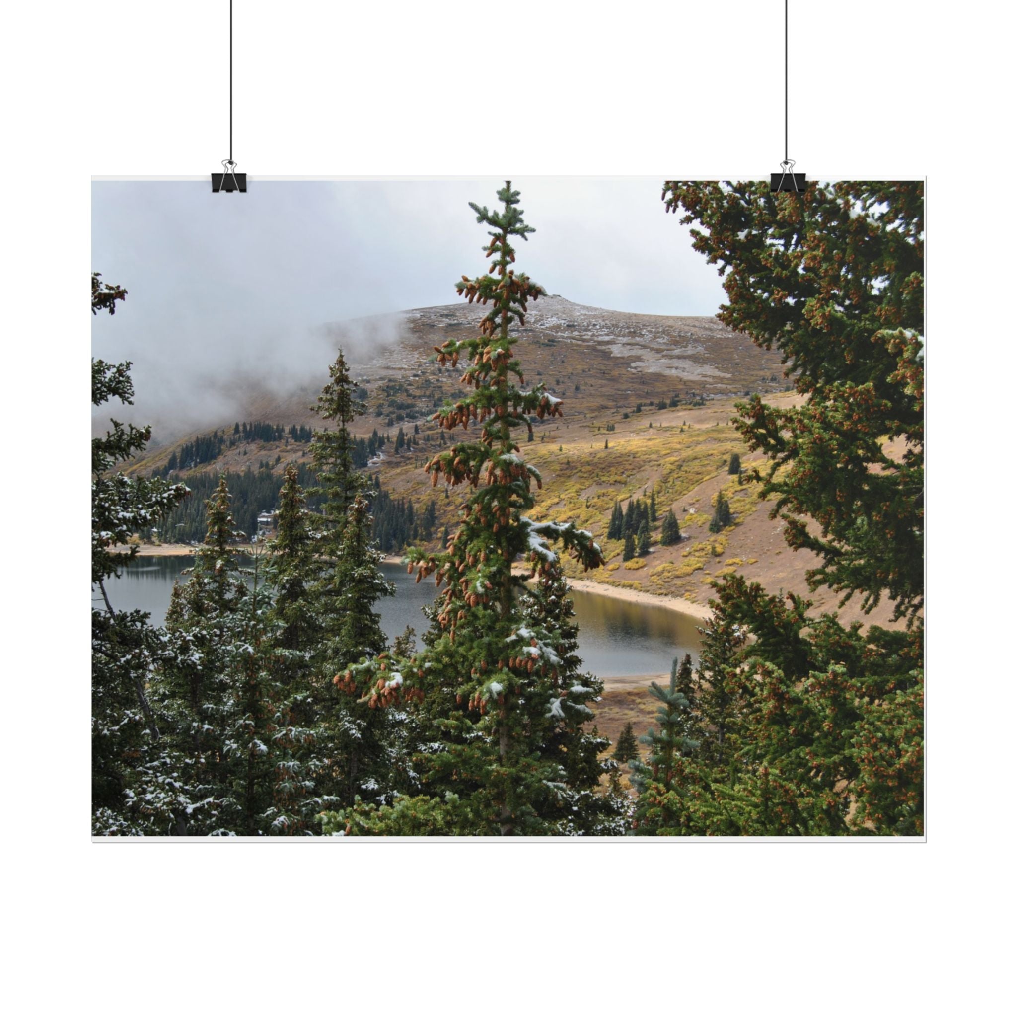 Colorado Mountain Lake Landscape — Scenic Nature Wall Art Rolled Poster
