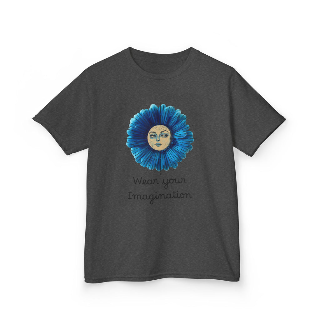 Personalize it! Youth 'Wear Your Imagination' Blue Flower Face Graphic