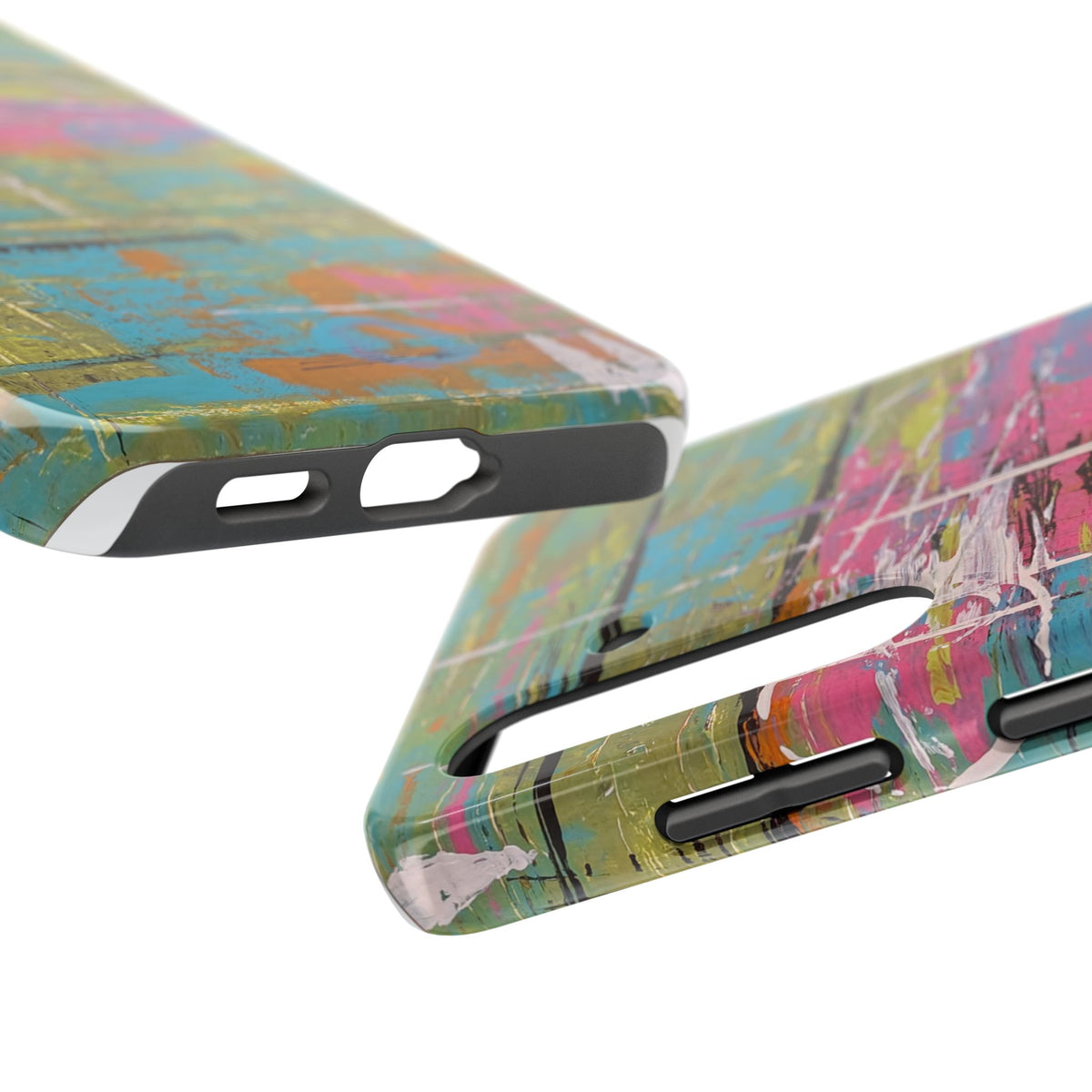 1980s Puke Tough Phone Case — Distressed Pastel Art Protective Cover