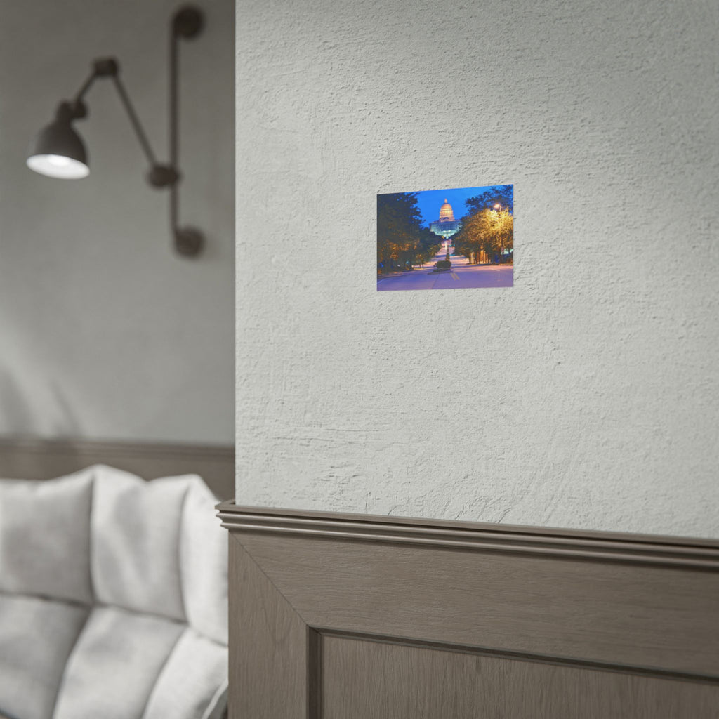 Rolled Poster — Nighttime Missouri Capitol Building Cityscape Wall Art