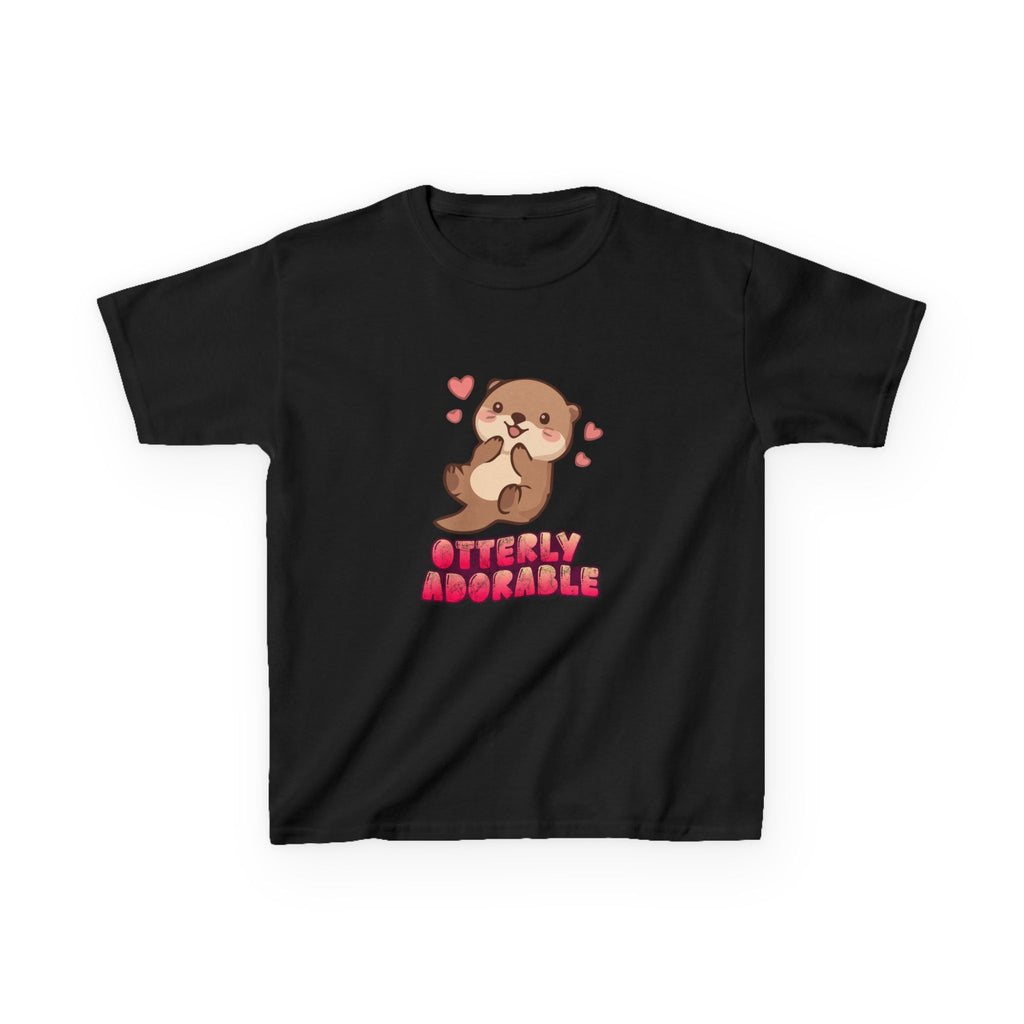 Kids Tee "Otterly Adorable" Heart Graphic Tee