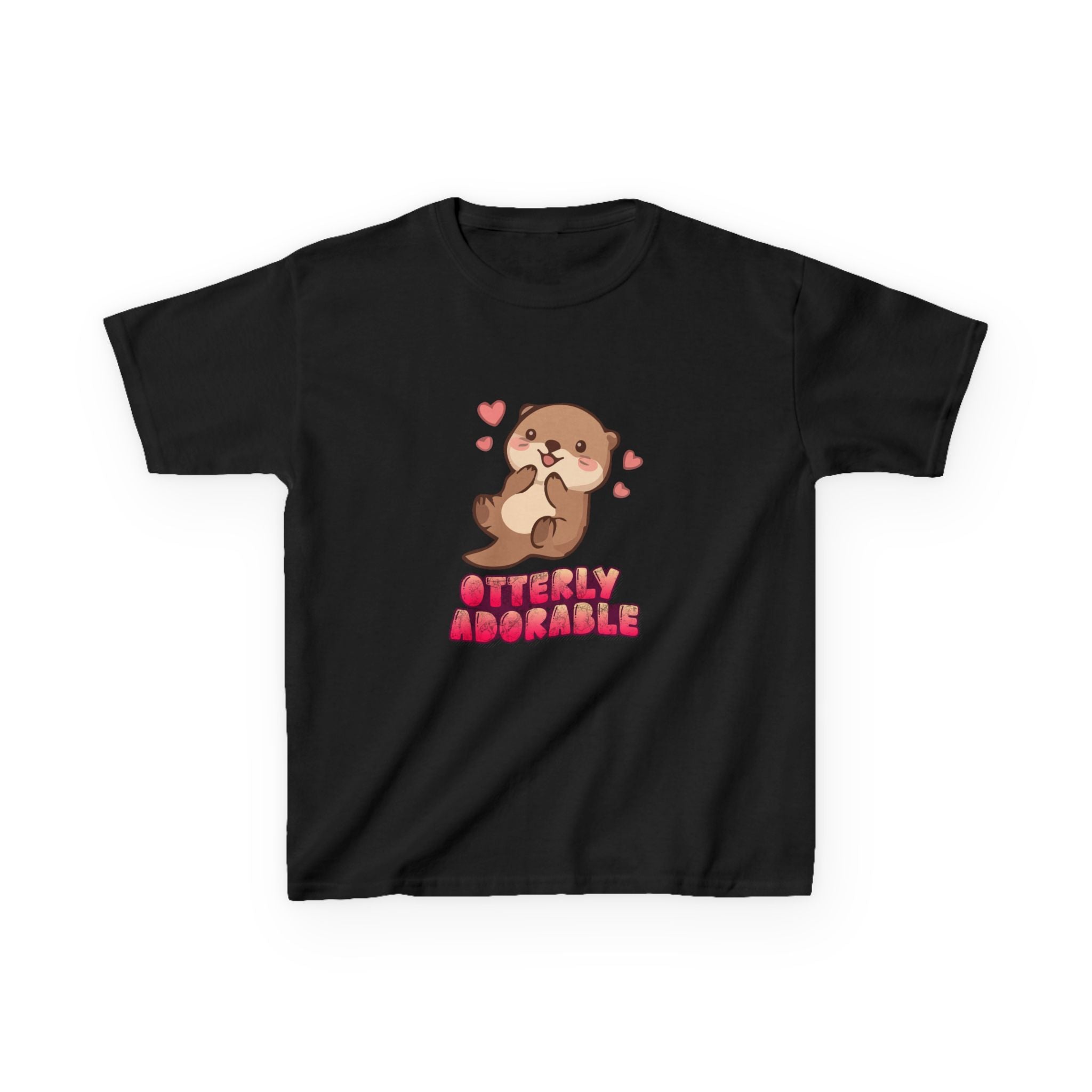 Kids Tee "Otterly Adorable" Heart Graphic Tee