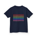 Youth Rainbow Dachshund Pattern Cute Dog Graphic Tee