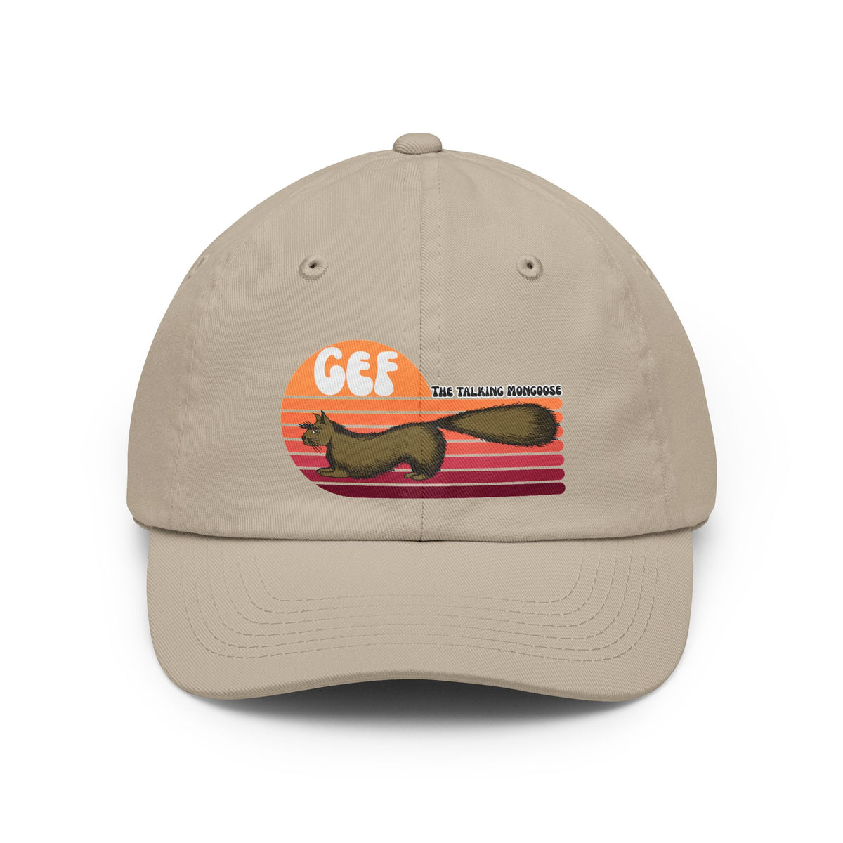 Retro Dad Hat — "GEF" The Talking Mongoose Vintage Sunset Cap