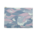 Nessie Waves Pattern Accessory Pouch — Pastel Ocean Waves Makeup Bag
