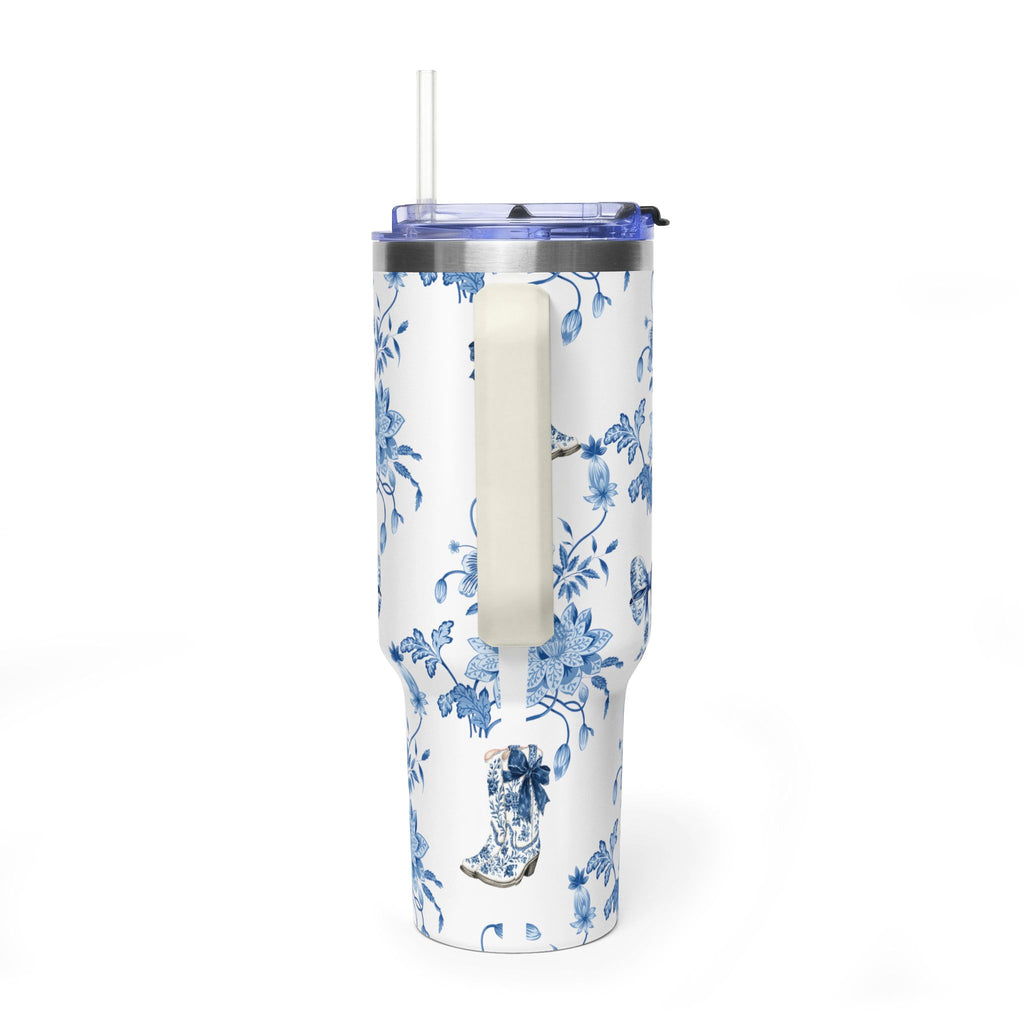 40oz Girly Western Floral Tumbler