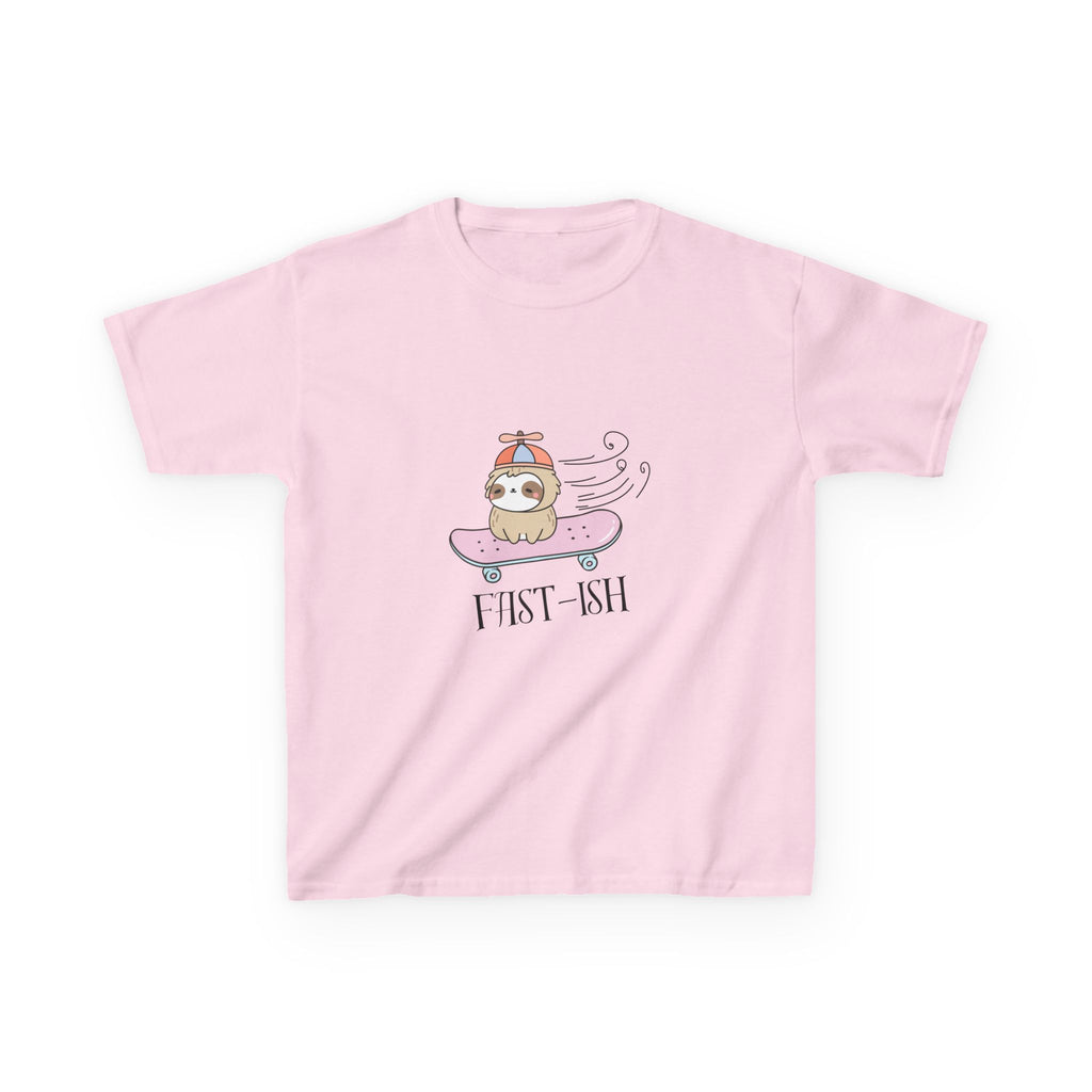 Youth 'Fast-ish' Sloth on Pink Board classic tee