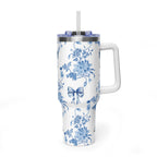 40oz Girly Western Floral Tumbler