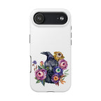 'Surreal' Tough Phone Case — Protective Phone Cover with Raven and Bouquet Design