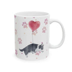 Corgi Balloon Paw Print Ceramic Coffee Cup (11oz, 15oz)