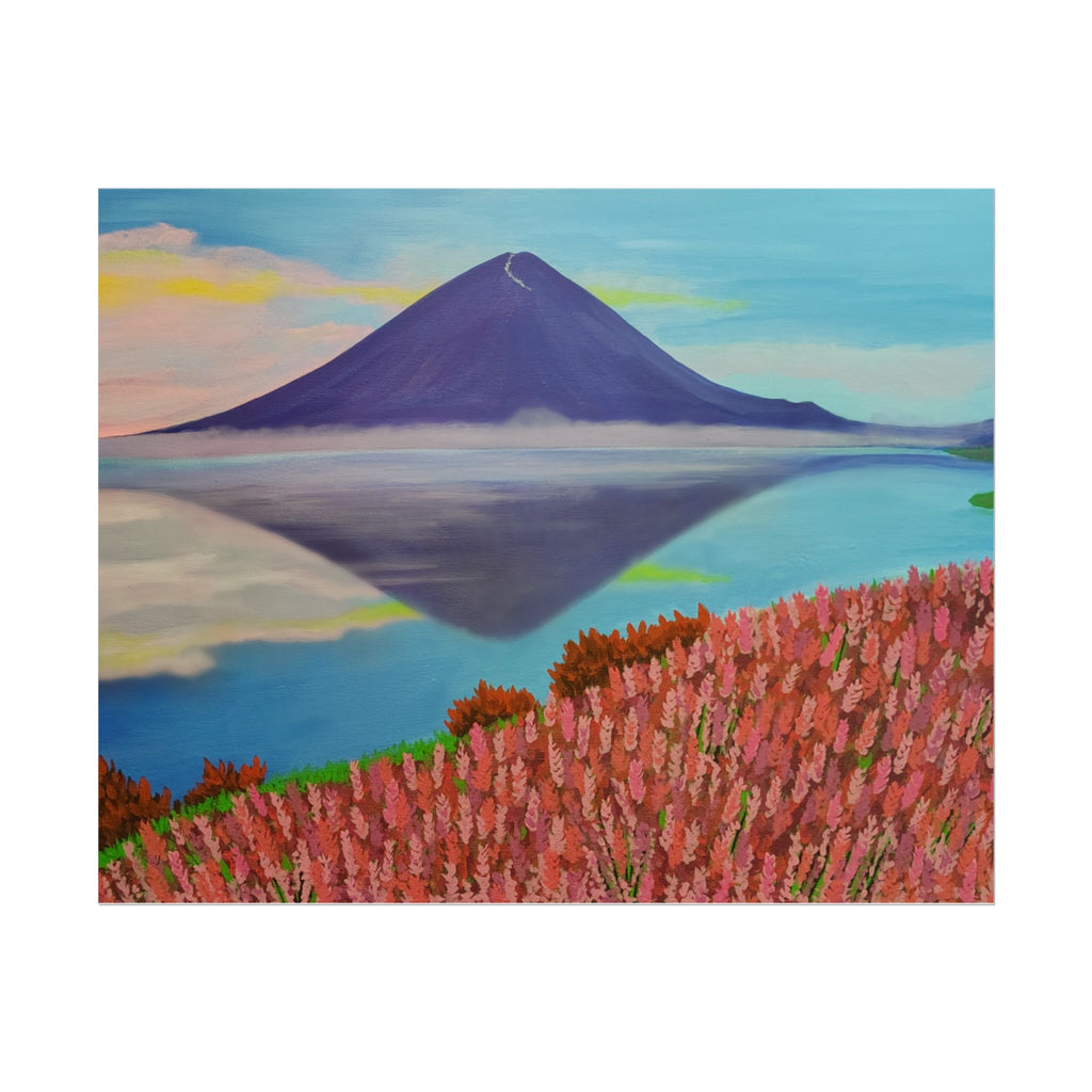 Rolled Poster — Serene Mountain Reflection Landscape Art Print