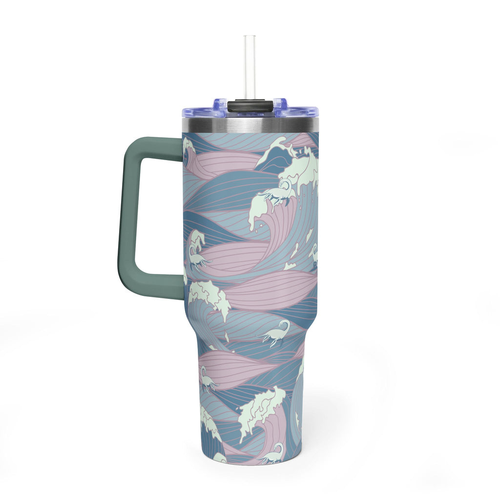 Nessie Waves 40oz Vacuum Tumbler — Insulated Travel Mug