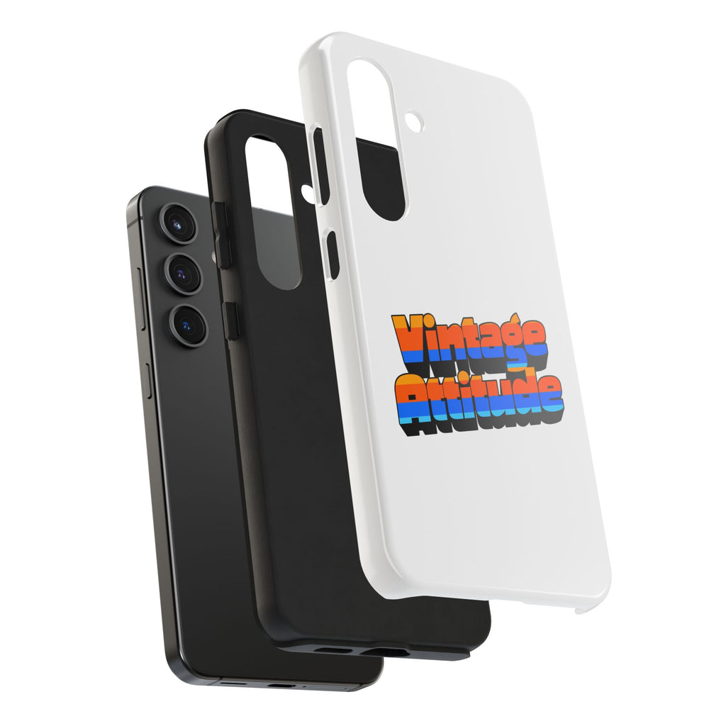 Phone Case — "Vintage Attitude" Retro 70s Striped Tough Protective Case
