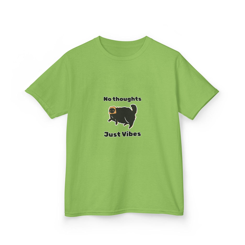 Youth 'No Thoughts Just Vibes' Cat Graphic Shirt