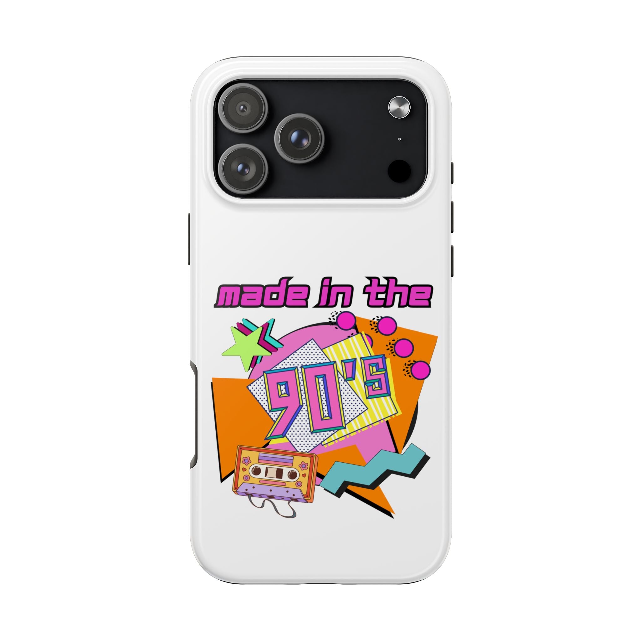 90s Retro Tough Phone Case — "Made in the 90's" Cassette Graphic