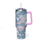 Nessie Waves 40oz Vacuum Tumbler — Insulated Travel Mug