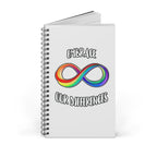 Spiral Journal — "Embrace Our Differences" Rainbow Infinity Notebook