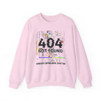 404 Not Found Crewneck Sweatshirt — Glitch Tech Graphic Pullover