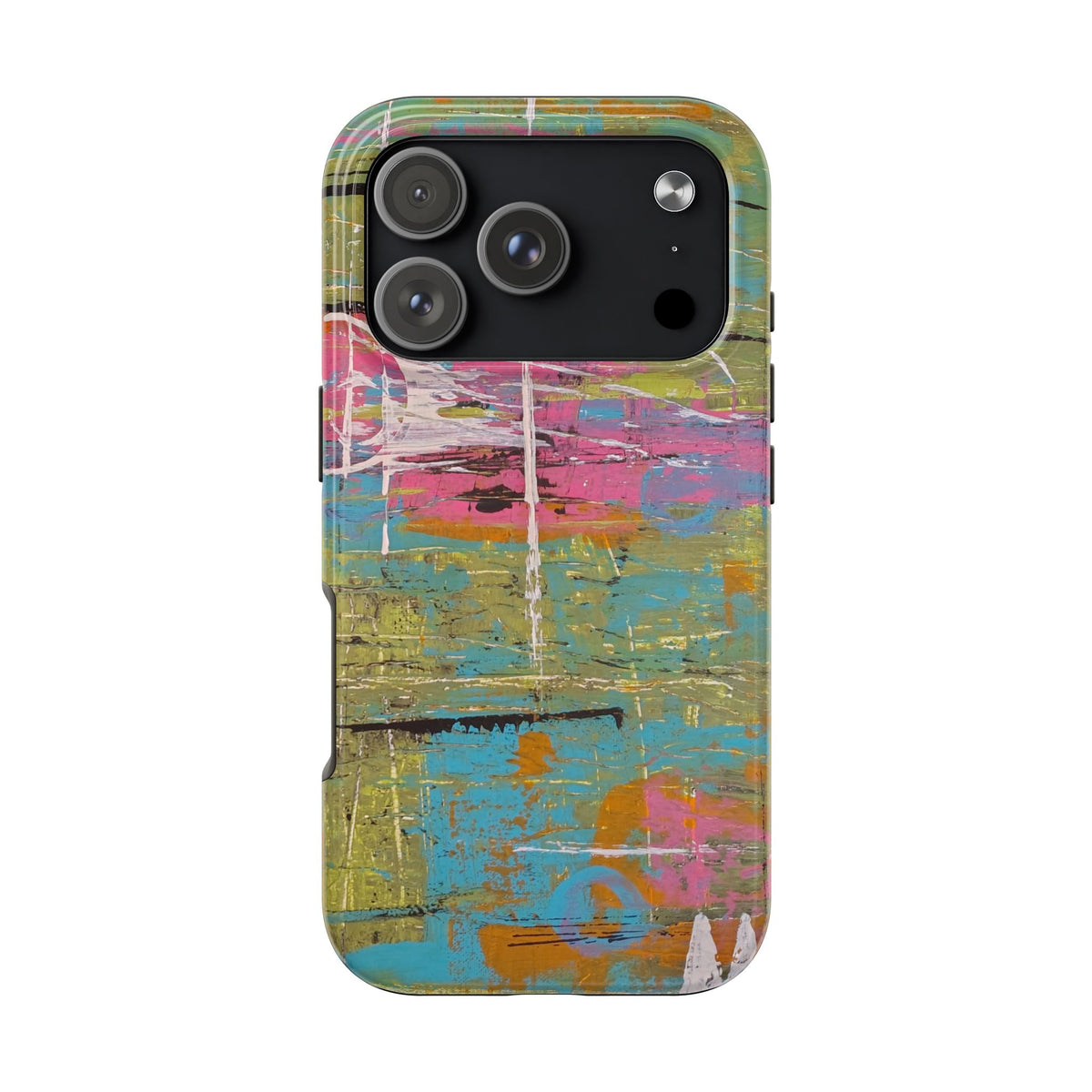 1980s Puke Tough Phone Case — Distressed Pastel Art Protective Cover